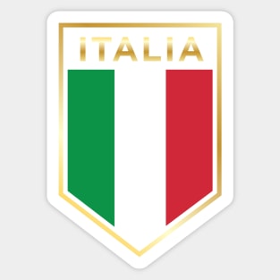 Italia design - Proud Italian - Italian Flag Shield Sticker